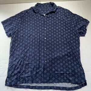 Abercrombie & Fitch Men’s Button Up Short Sleeve 2XL All Over Design Lightweight